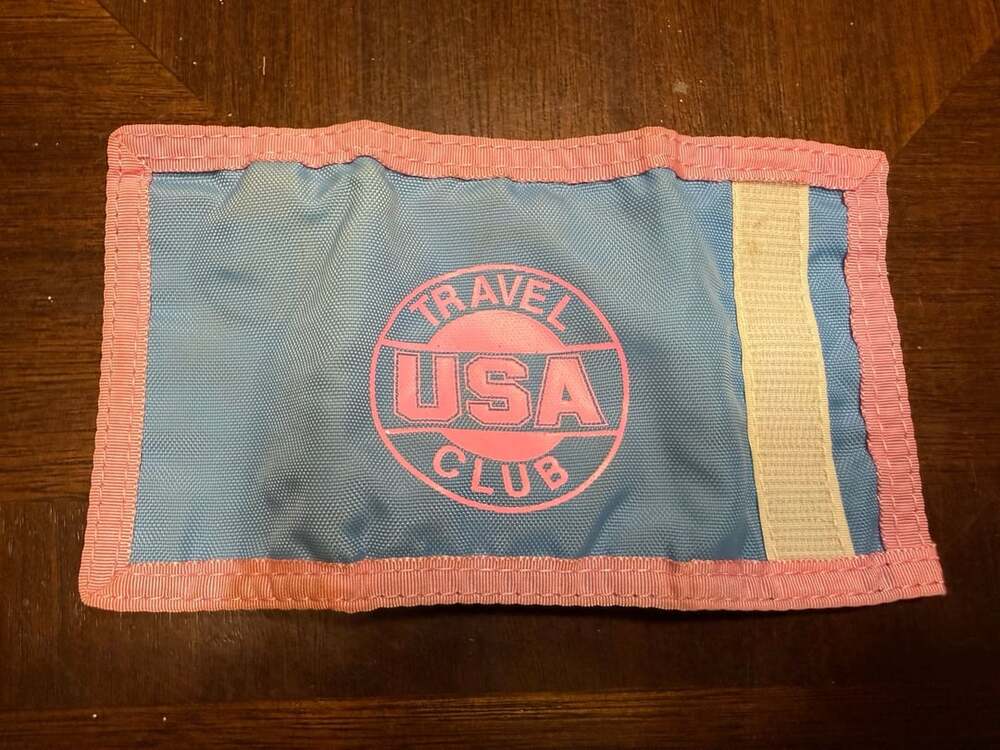 Horizon Designs Inc. Travel USA Club Nylon Trifold Wallet Vintage 90s